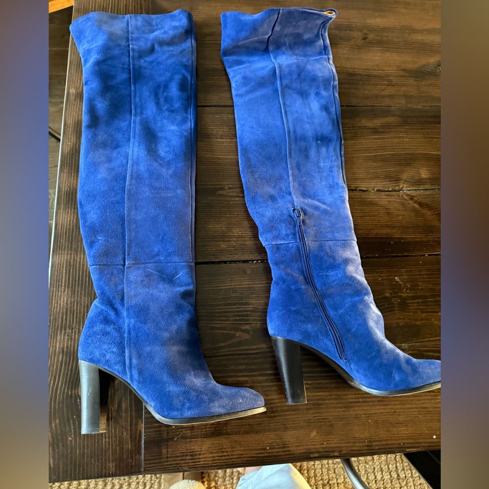 Sezane Over the Knee Boots - Electric Blue - Picture 6 of 8